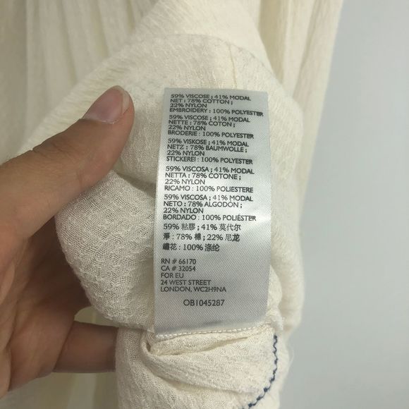 Free People Cream Blouse with Vibrant Embroidery - Picture 11 of 12